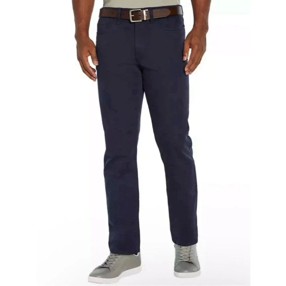 Banana Republic Slim Fit Stretch 5 Pocket Pant in Navy Blue Size 36 x 30”